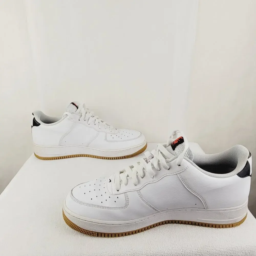 Nike Air Force One Low NBA LV8 white bright crimson sneakers Size 12.5 men